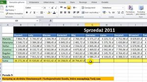 Kurs Excel 2010 - Suma, skróty klawiszowe i oszczędzanie czasu w Excelu - porada 5