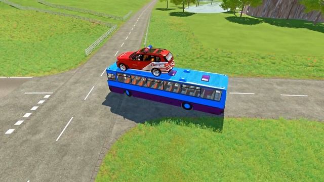 TRANSPORTING MERCEDES MINI BUS, VOLKSWAGEN POLICE, FORD POLICE, MERCEDES FIRE TRUCK TO GARAGE | FS2