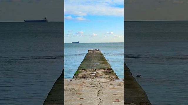 Море пирс корабль #море #корабли #ship #sea #wind #sound #ветер #звукветра #небо #sky