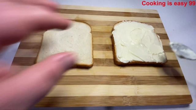 Бутерброд с ветчиной и сыром. Sandwich with ham and cheese. ENG SUB