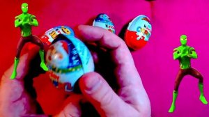 Spiderman Candy's Kinder ASMR lollipops satisfying video relaxing Kinder Joy, Kinder Surprise 10