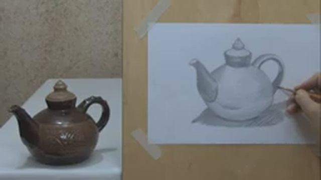 13 Штрихуем чайник с натуры смотреть онлайн