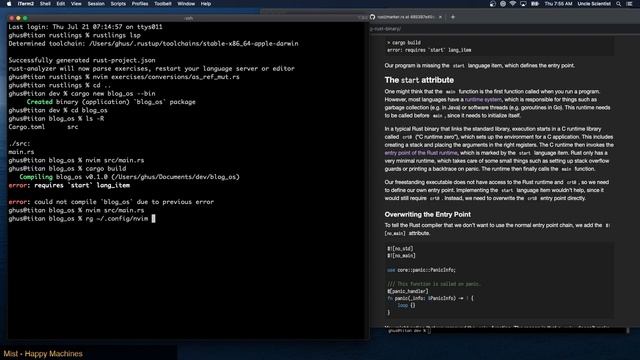 Writing an OS in Rust - Part 1 - A Freestanding Rust Binary смотреть онлайн