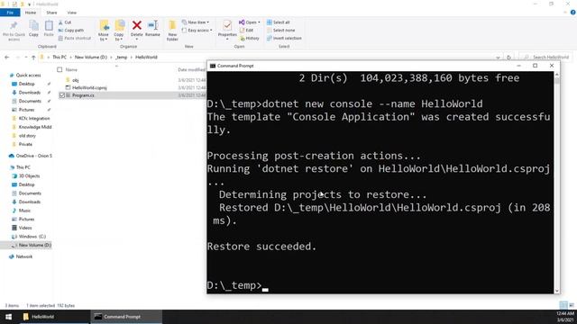 Create a console application using .NET command line / CLI смотреть онлайн