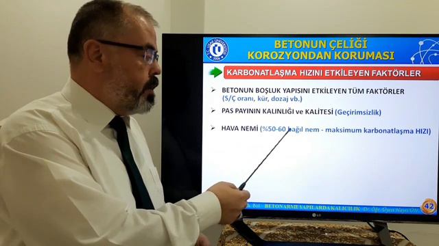 Karbonatlaşma - Betonun çeliği paslanmaya karşı koruma özelliğini kaybetmesi смотреть онлайн