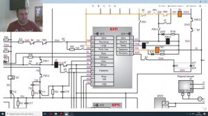 Работа электрической схемы управления защитой преобразователя электропоезда ЭД4М