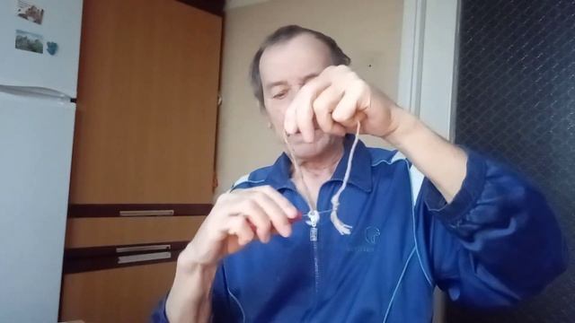 Узел Куликова, для привязывания рыболовных крючков и поводков. Опыт Куликова
