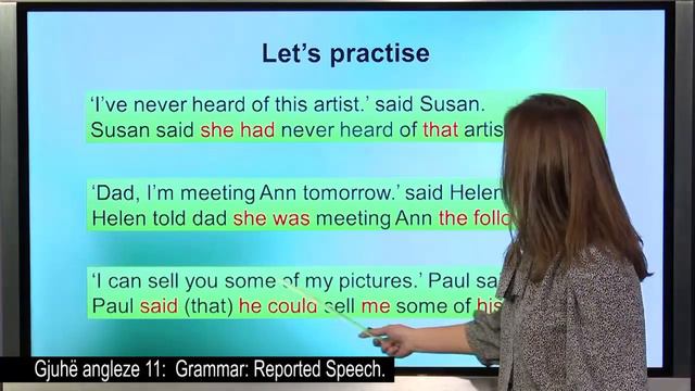 Anglisht 11 - Grammar: Reported Speech. смотреть онлайн
