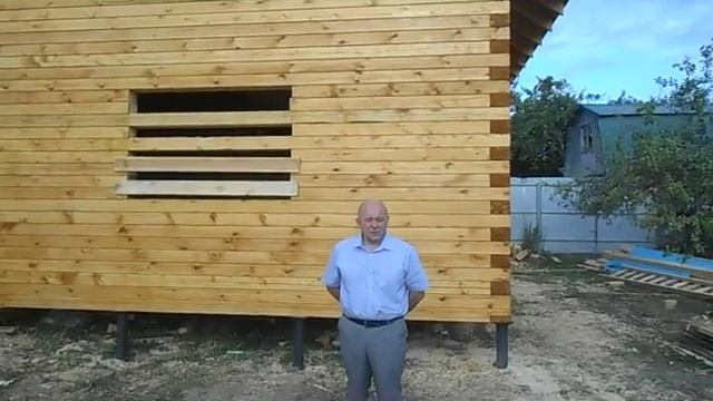 Баня из бруса в полтора этажа - СК "Строй город 44"