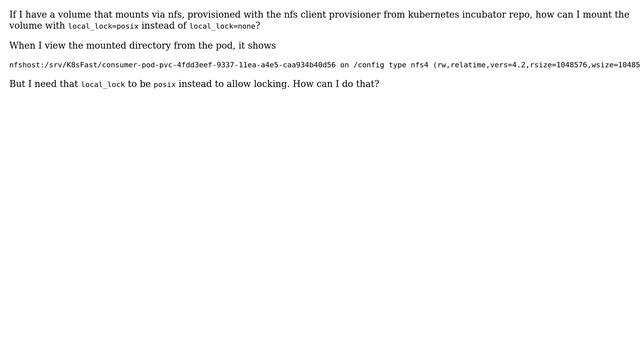 DevOps & SysAdmins: set local_lock when mounting volume via NFS on Kubernetes смотреть онлайн