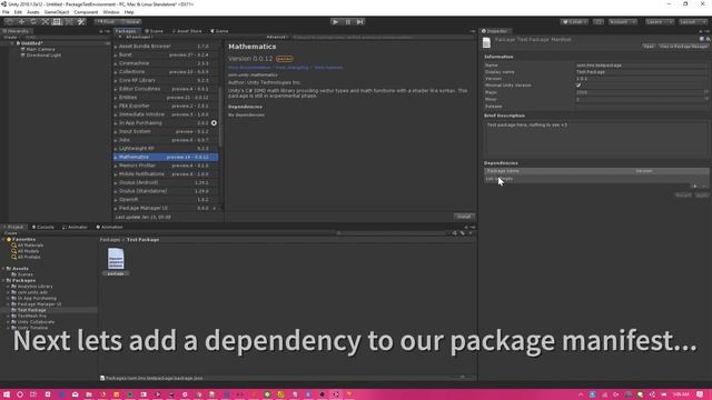 Unity 2019.1 package manager tutorial