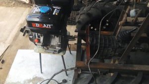 Самодельный гусеничный трактор часть 3, установка КПП и тормозов