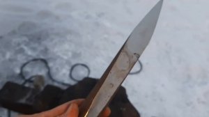 Якутская трехгранная пешня. Анньыы. Изготовит каждый! / Sharp crowbar to create an ice hole