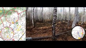 Ориентирование от первого лица (Headcam orienteering №7, Random orienteering), карта оз. Глубокое.