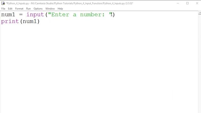 Python Lesson 4 - Input