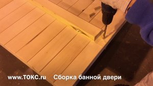 Традиционная банная дверь из массива липы ТОКС - Столярные мастерские