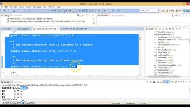 Java thread priority | Multithreading Thread Priority in Java смотреть онлайн