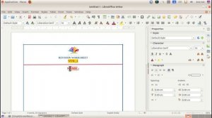 Simple method to make worksheets/ using Libre office writer