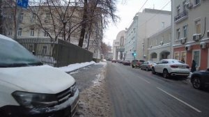 Прогулка по Москве, от метро Тверская по Трёхпрудный пер. до м. Маяковская. | Россия 4К.
