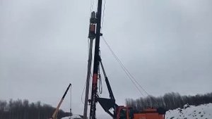 Уникальная техника КБУРГ-16 ( бурение и забивка свай) строительство М 12, 2022год