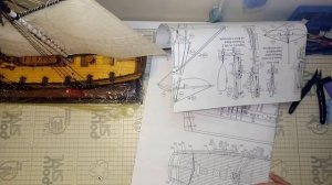 Шхуна "Полоцк" сборка модели часть 34. Дирик-фал Часть4.