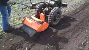 Мотоблок "Беларусь" МТЗ-05 работа фрезой !