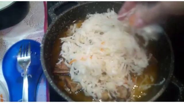 Тушеная утка с капустой.Зимнее блюдо!! смотреть онлайн