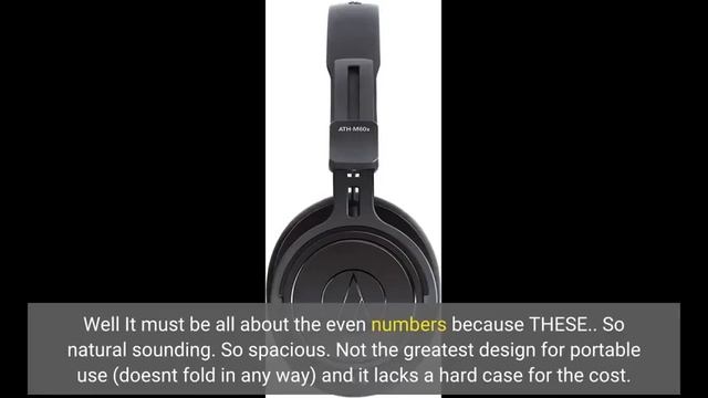 Audio Technica ATH M60X On Ear Closed Back Dynamic Professional Studio Monitor Headphones Black смотреть онлайн
