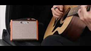 AROMA AG-15A 15W Portable Acoustic Guitar Amplifier Amp BT Speaker Built-in Rechargeable Battery