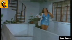 Lina Santos vestido azul...