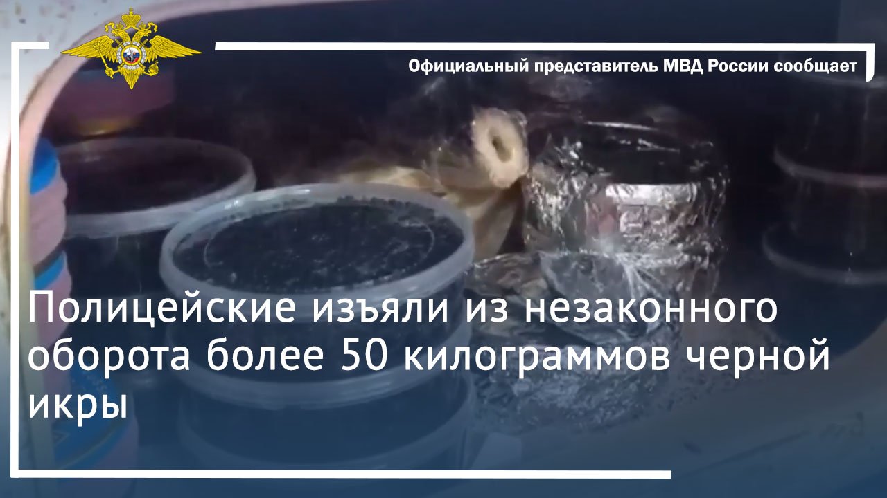 Полицейские изъяли из незаконного оборота более 50 килограммов черной икры