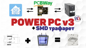 Создание SMD трафарета на 3д принтере на примере платы управления для ПК. PowerPC v3
