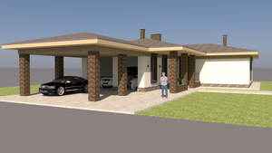 Компактный одноэтажник на 118м2. Идеальное решение для семьи из 3 человек.