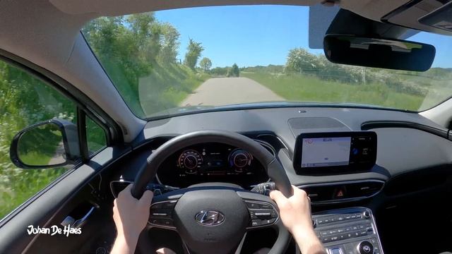 2021 HYUNDAI SANTA FE HYBRID 1.6 T-GDi 230 HP POV TEST DRIVE смотреть онлайн