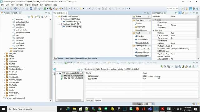 Branch Step in webMethods 10.x | How to use branch step in flow service. | Learning webMethods смотреть онлайн