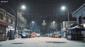 SNOWSTORM TASHKENT CITY RELAXATION | Снежный Ташкент, красивые кадры для снa СКВЕР АМИРА ТЕМУРА 202