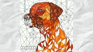 Собака - Раскраска Мозаика антистресс по номерам - Залипательное видео