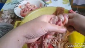 Буряты, еда. Бурятское национальное блюдо из бараньих внутренних органов ?