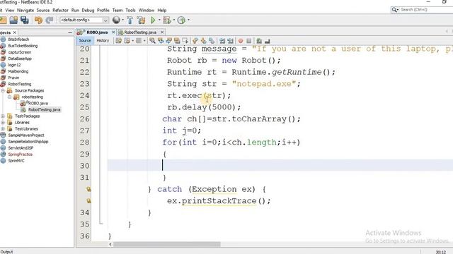 Robot class 2 in java in hindi (how to type automatically in notepad) смотреть онлайн