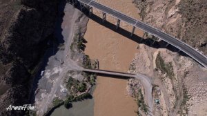 Эстакадный мост на трассе Север-Юг.  Кыргызстан