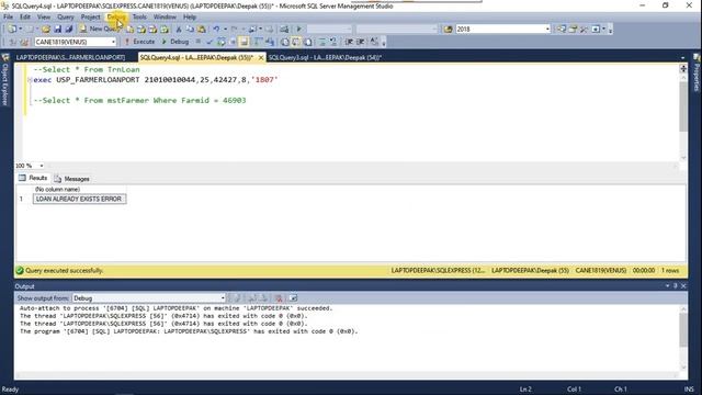 SSMS Debug