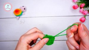 Черепаха - брелок крючком за 30 мин.Вязаные игрушки .Бесплатный мк .Crochet turtle .Keychain croche