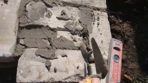 кладка бу кирпича,черновая кладка,кладка угла,советы кладки,забутовка,разметка,ч-3