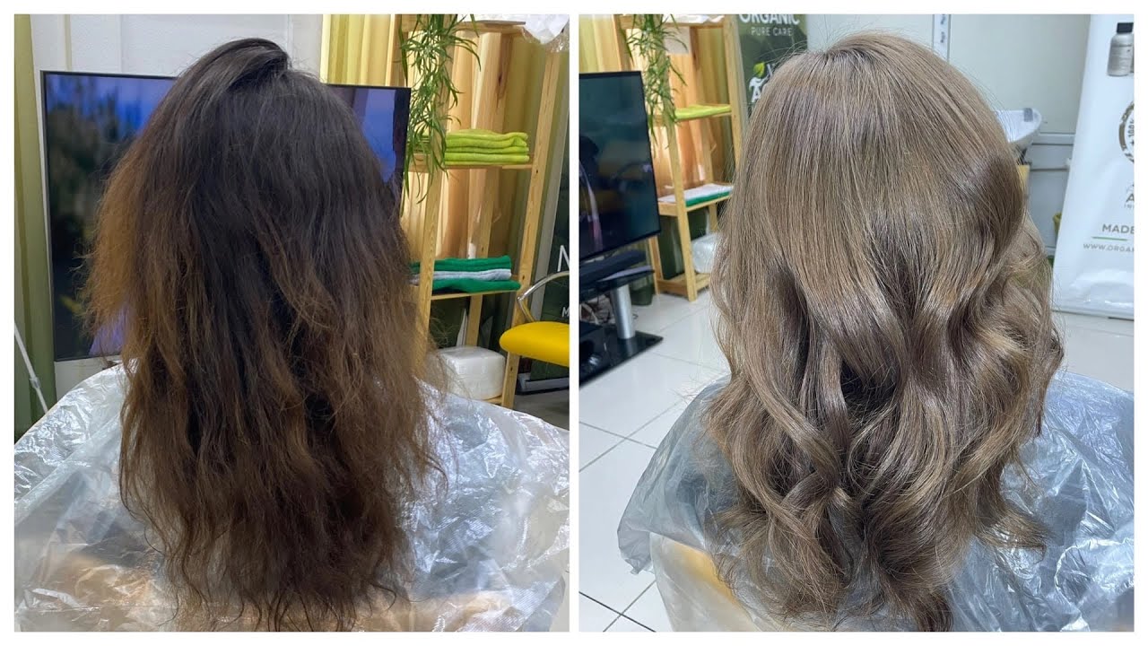 Из черного в светло-русый натуральный оттенок 8.0 Обесцвечивание волос черной пастой и тонирование смотреть онлайн