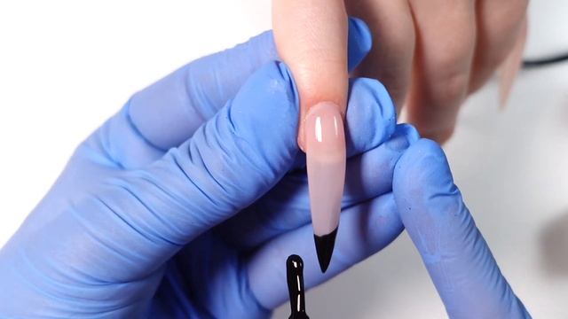 Чёрный френч с блёстками | Дизайн ногтей смотреть онлайн