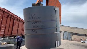 Разгрузка метала с полувагона автокраном XCMG 50 тонн , итоги работы в городе Чу