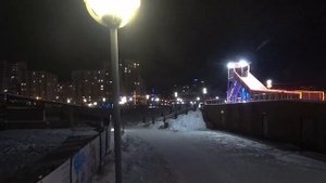 Новогодние праздники. Пенза. Набережная города Спутник.