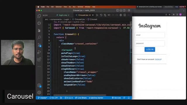 Instagram Reels Clone using React - Part 2 | React JS Complete Course 2023 | React JS Project