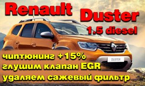 Renault Duster 1.5 diesel: удаляем сажевый фильтр, глушим клапан ЕГР, чиптюнинг + 15 % мощности