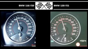 BMW 116i F20 VS. BMW 120i F21 - Acceleration 0-100km/h